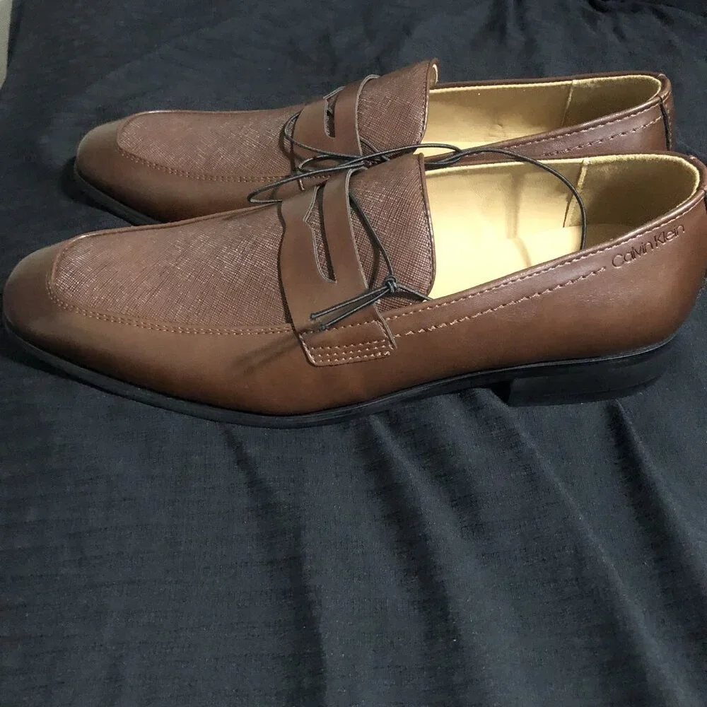 Calvin Klein Men's Oxford Brown Dress Shoes, Size 9, Pointed Toe, Loafers - Picture 5 of 5